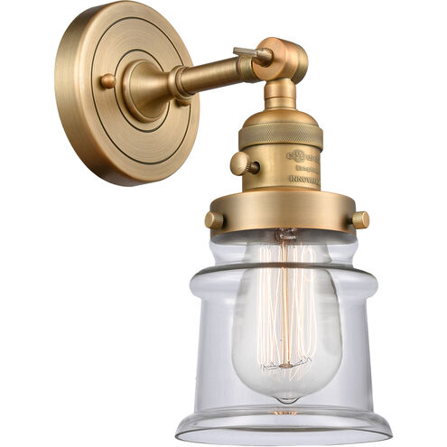 Franklin Restoration Small Canton LED 6.5 inch Brushed Brass Sconce Wall Light, Franklin Restoration