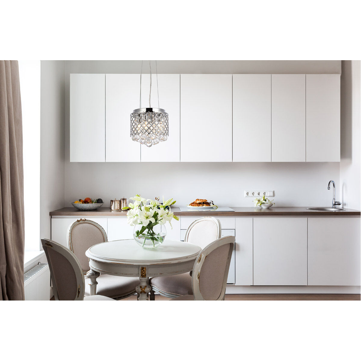 Tully 4 Light 10 inch Chrome Pendant Ceiling Light