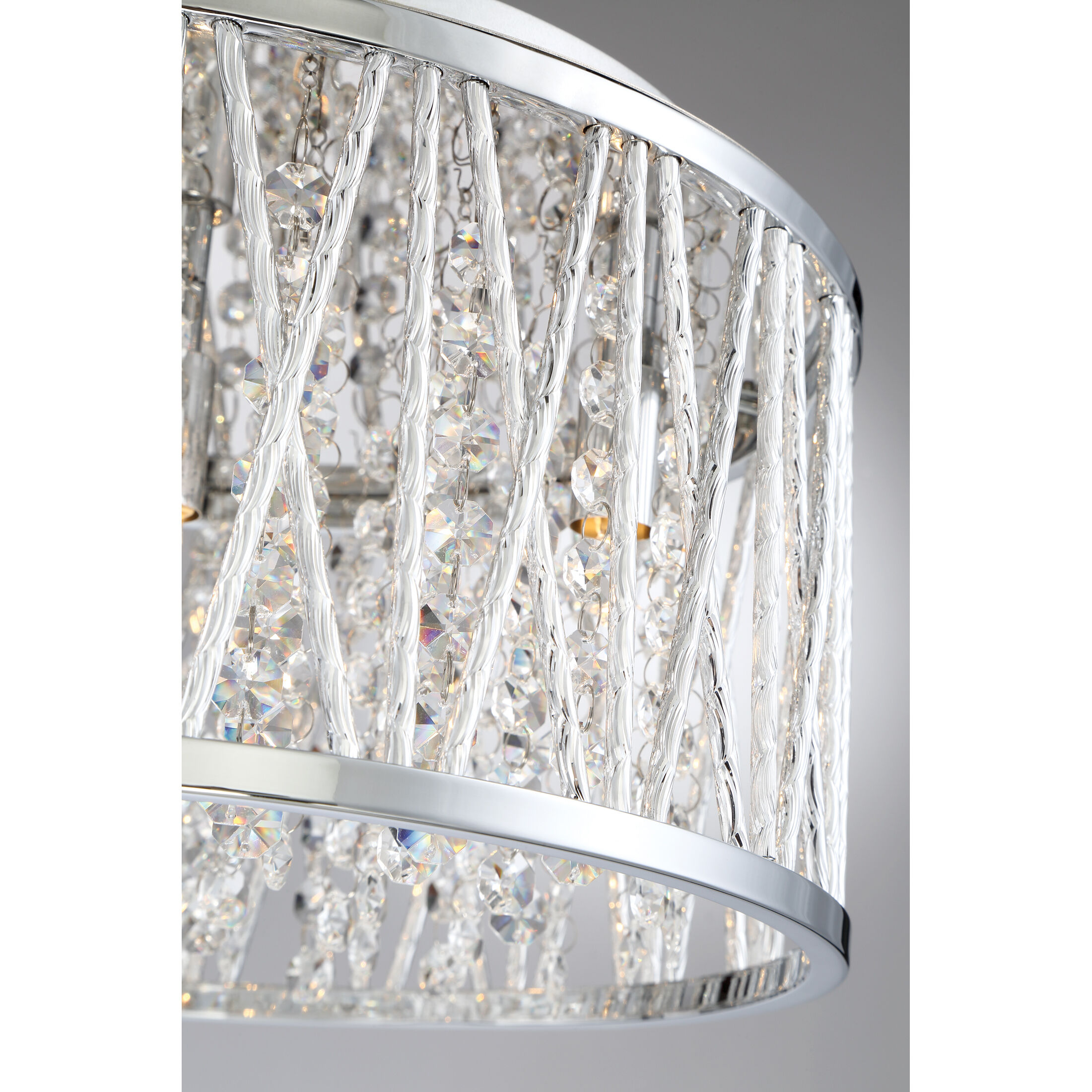 Emilia crystal drum flush ceiling light online