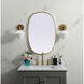 Brynn 30 X 20 inch Brass Mirror in 20 x 30