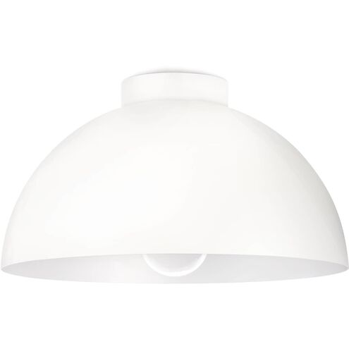 Peridot 1 Light 15 inch White Outdoor Flush Mount, Small