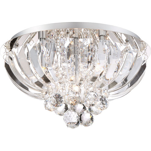 Glisten 5 Light 16 inch Polished Chrome Flush Mount Ceiling Light