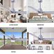 Atlas Alessandra-LK 42 inch Brushed Nickel Indoor/Outdoor Ceiling Fan