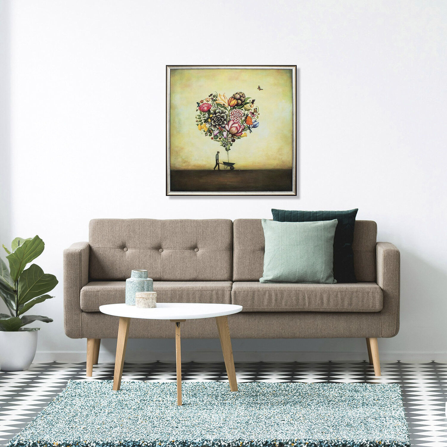 Florals 25 X 25 inch Non-Glass Framed Art, Propac