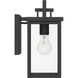 Timbergrove 1 Light 12.25 inch Matte Black Outdoor Wall Light, Small