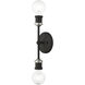 Lansdale 2 Light 5 inch Black with Brushed Nickel Accents Vanity Sconce Wall Light
