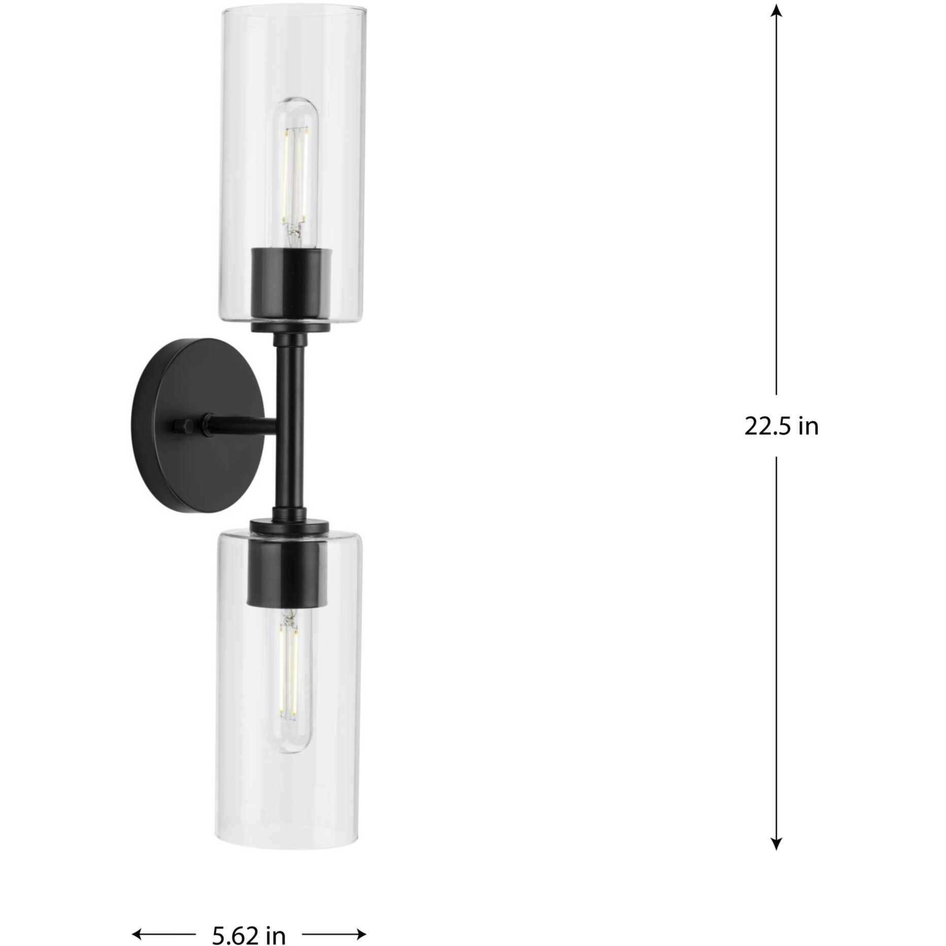 Cofield 2 Light 5.62 inch Matte Black Wall Bracket Wall Light