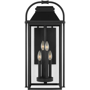 Sean Lavin Wellsworth 4 Light 26.88 inch Textured Black Outdoor Wall Lantern