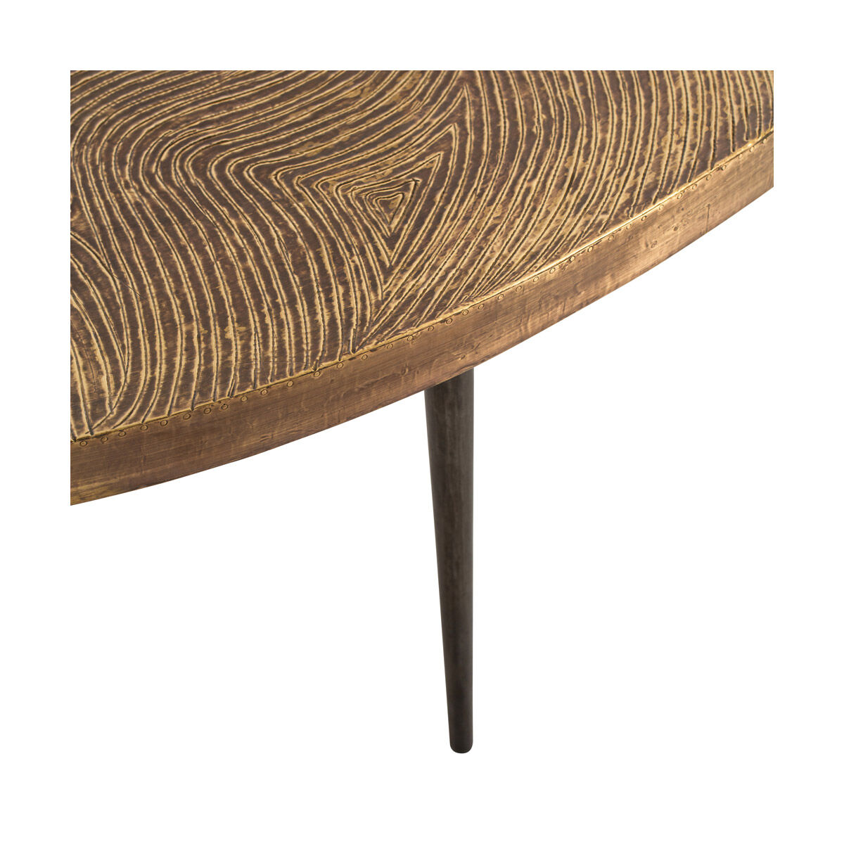 Sloan 44 X 17 inch Antique Brass/Natural Iron Cocktail Table