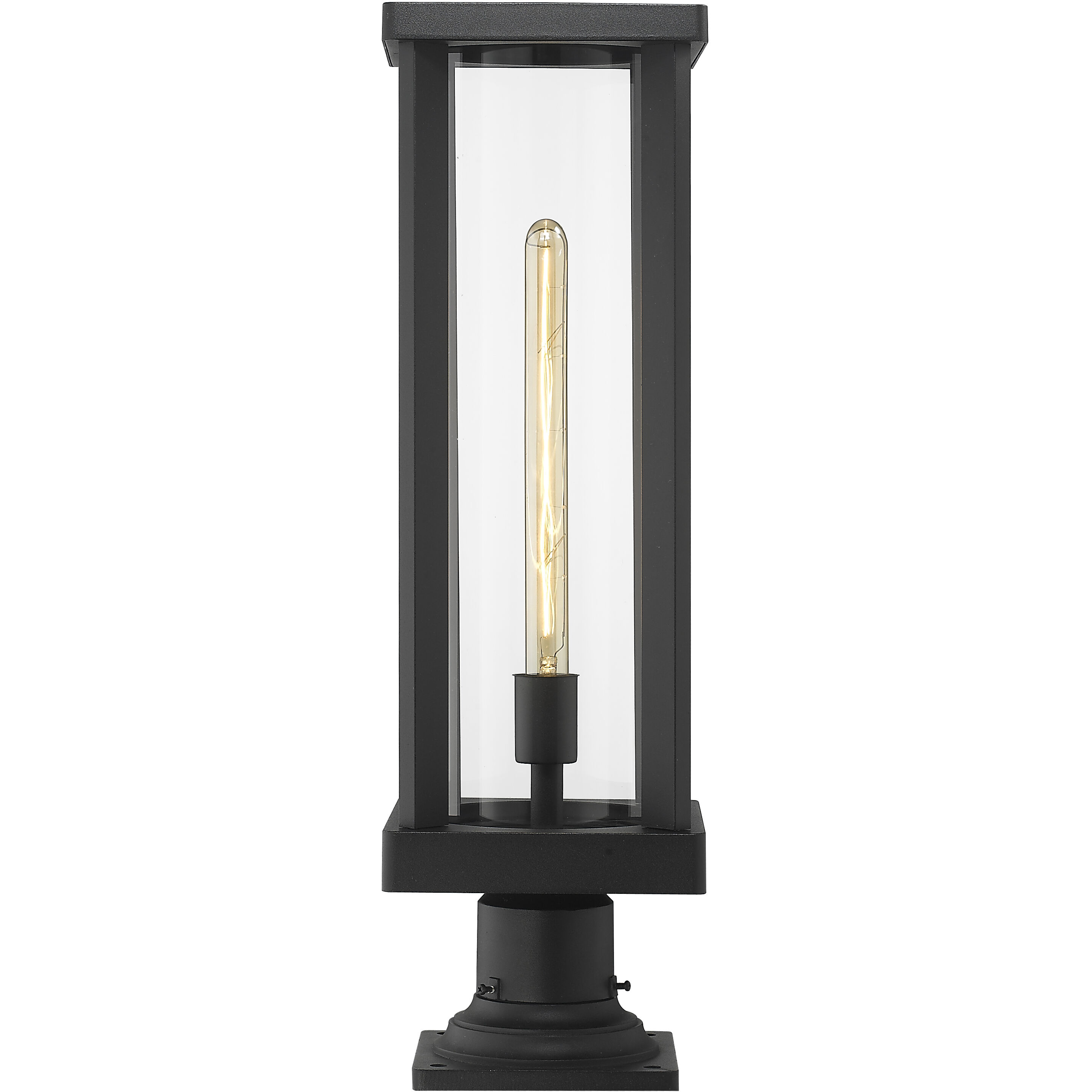 Glenwood 1 Light 22 inch Black Outdoor Pier Mounted Fixture