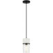 Marmor 1 Light 4.5 inch Matte Black and White Marble Pendant Ceiling Light