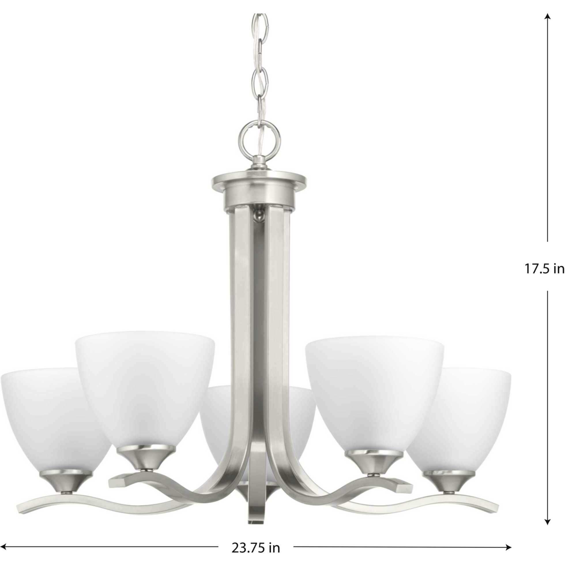 Laird 5 Light 23.75 inch Brushed Nickel Chandelier Ceiling Light
