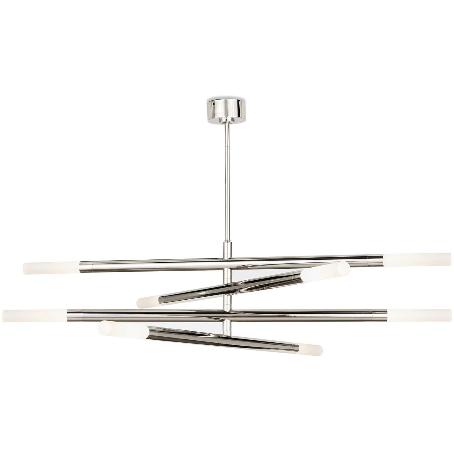 Wick 8 Light 55.75 inch Polished Nickel Chandelier Ceiling Light