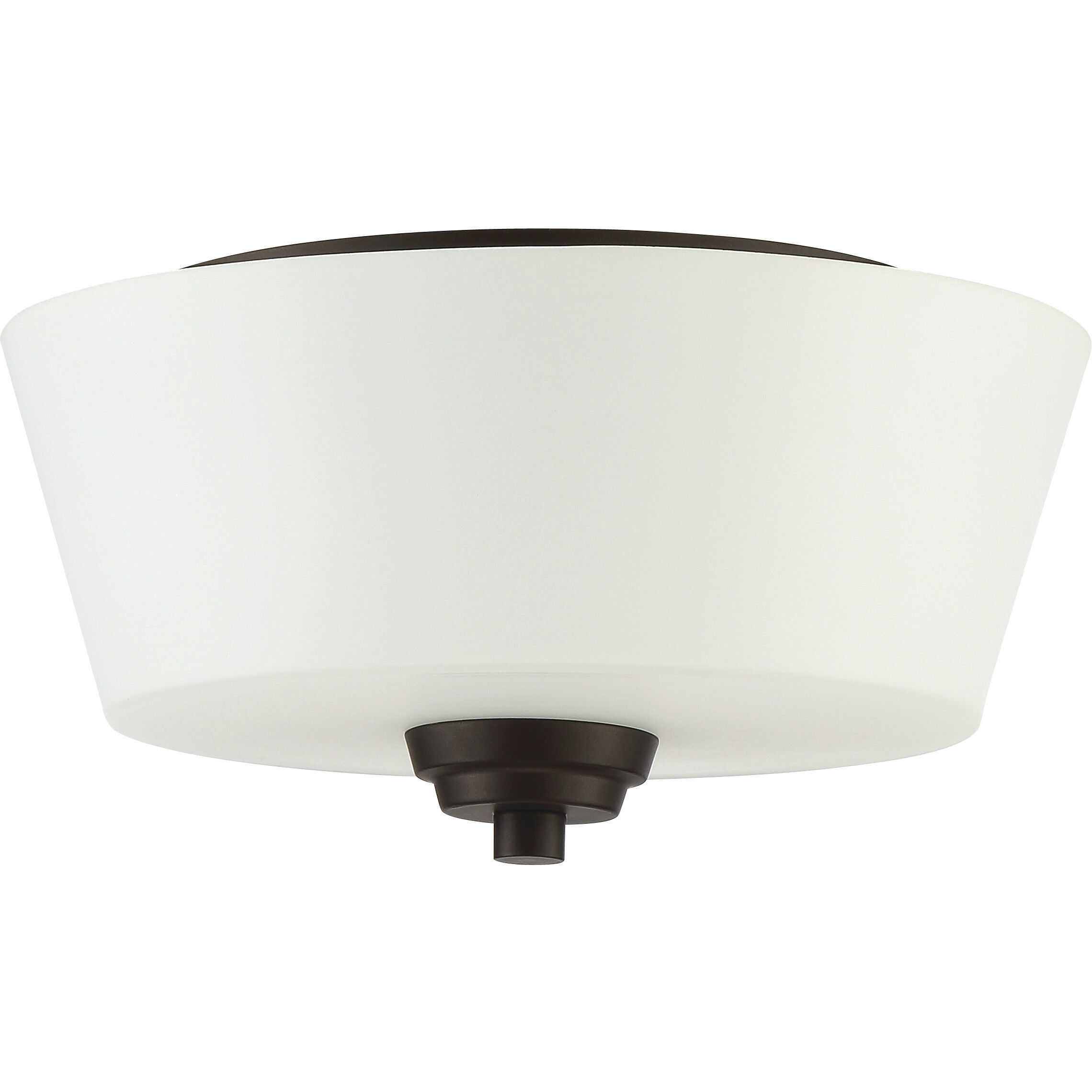 Neighborhood Grace 2 Light 13 inch Espresso Flushmount Ceiling Light in Frost White, Jeremiah
