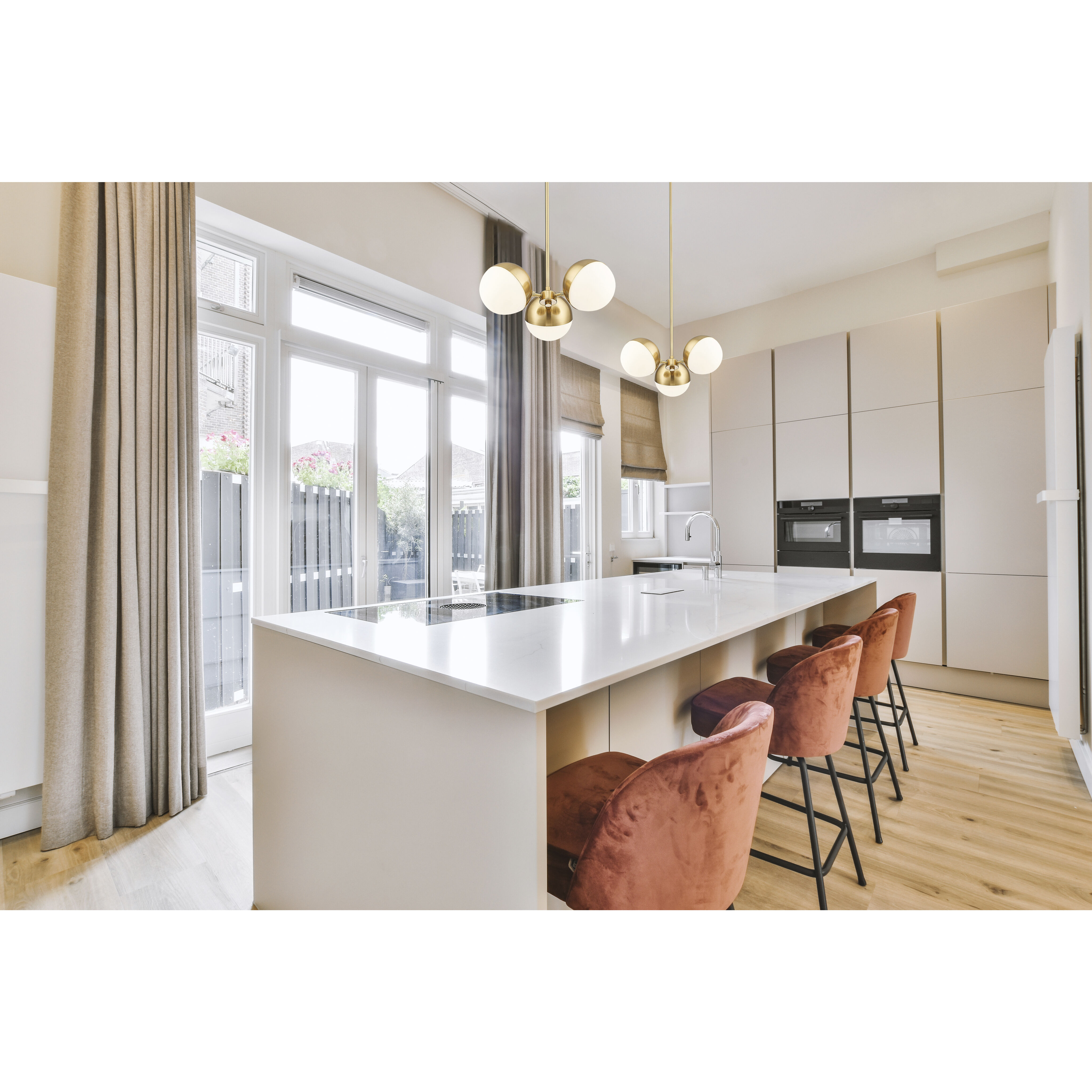 Realm Sphere 3 Light 17.25 inch Modern Gold Chandelier Ceiling Light