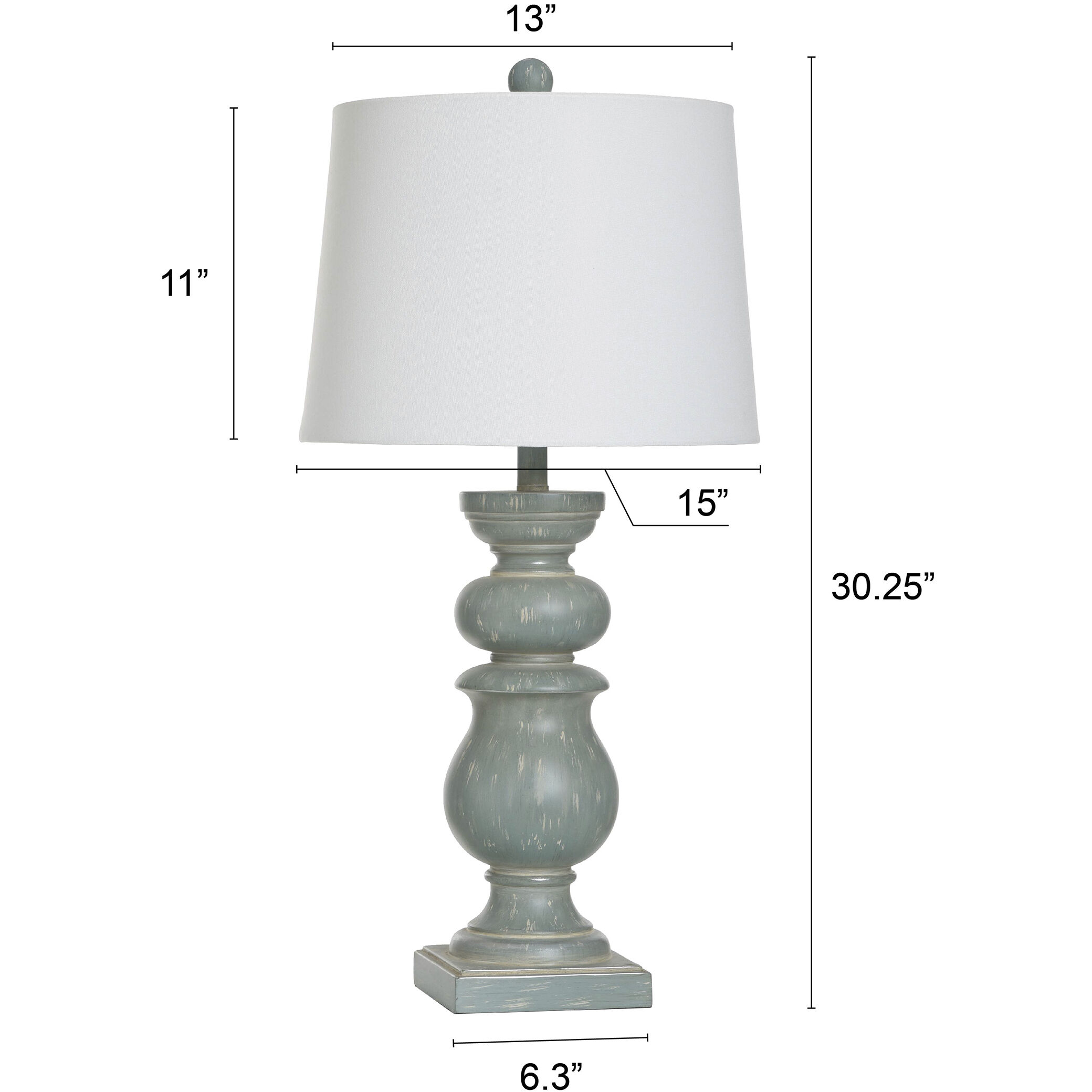 Darcy 30.25 inch 150.00 watt Blue and Green Table Lamp Portable Light