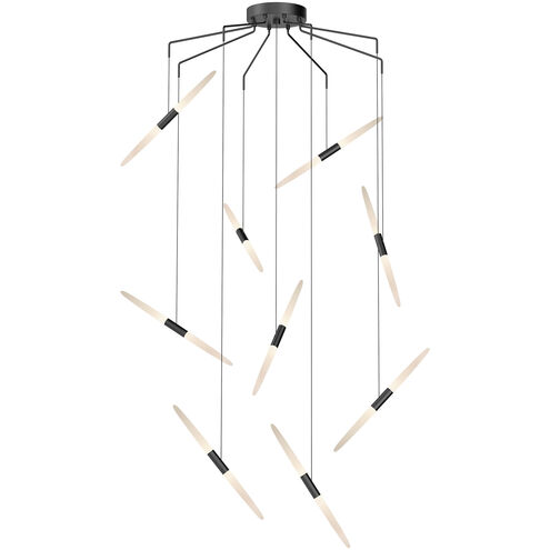 Ballet LED 21.25 inch Satin Black Chandelier Ceiling Light