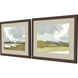 Landscapes Blue and Beige and Green Framed Art