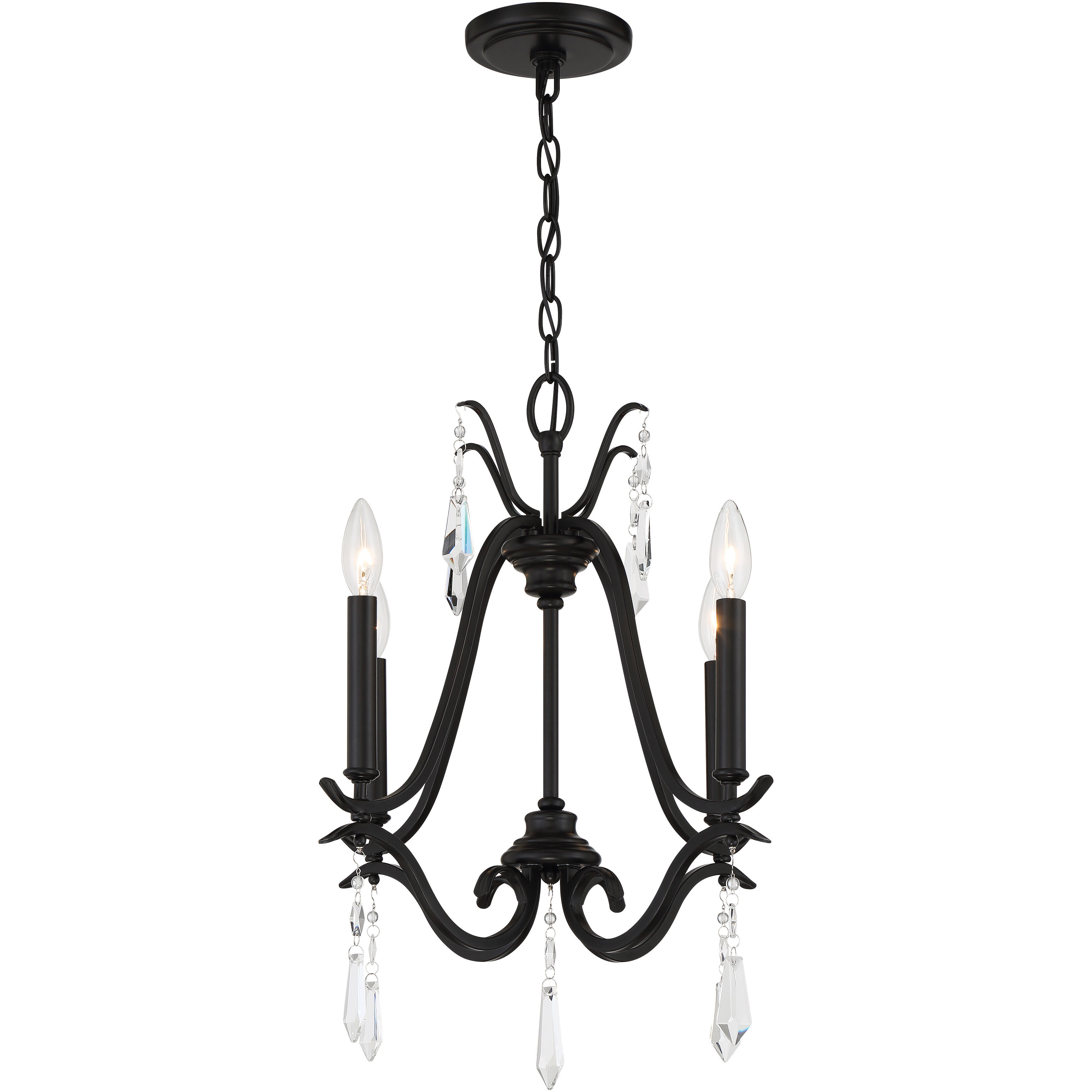 Laurel Estate 4 Light 18 inch Coal Chandelier Ceiling Light