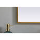 Ayra 36 X 30 inch Brass Mirror in 30 x 36