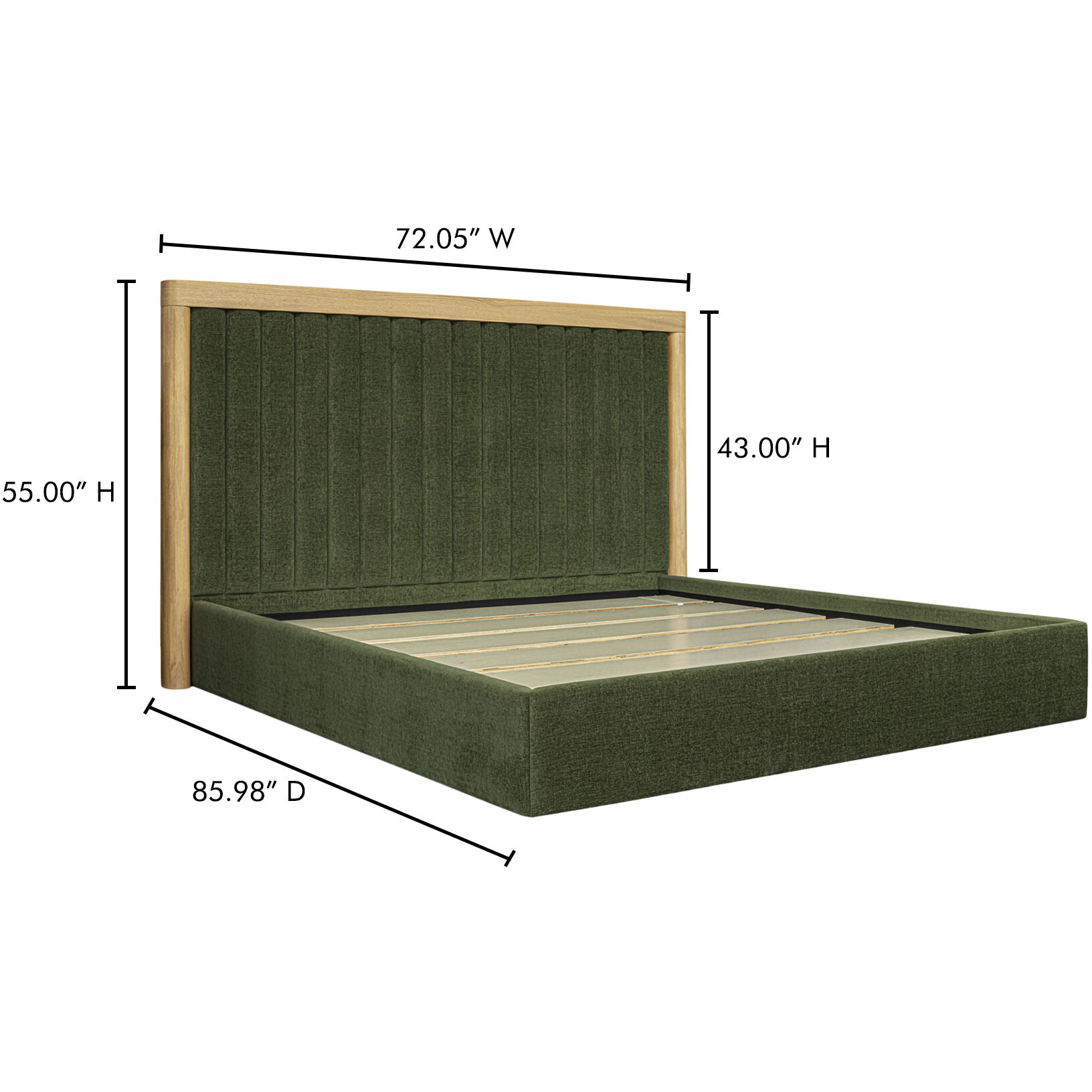 Nina Green Bed, Queen