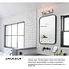 Jackson 2 Light 16.25 inch Brushed Nickel with Polished Antique Nickel Vanity Light Wall Light