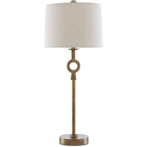 Germaine 34 inch 150.00 watt Antique Brass Table Lamp Portable Light
