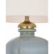Thomas O'Brien Josy 17 inch 1.7 watt Silk Blue Cordless Table Lamp Portable Light
