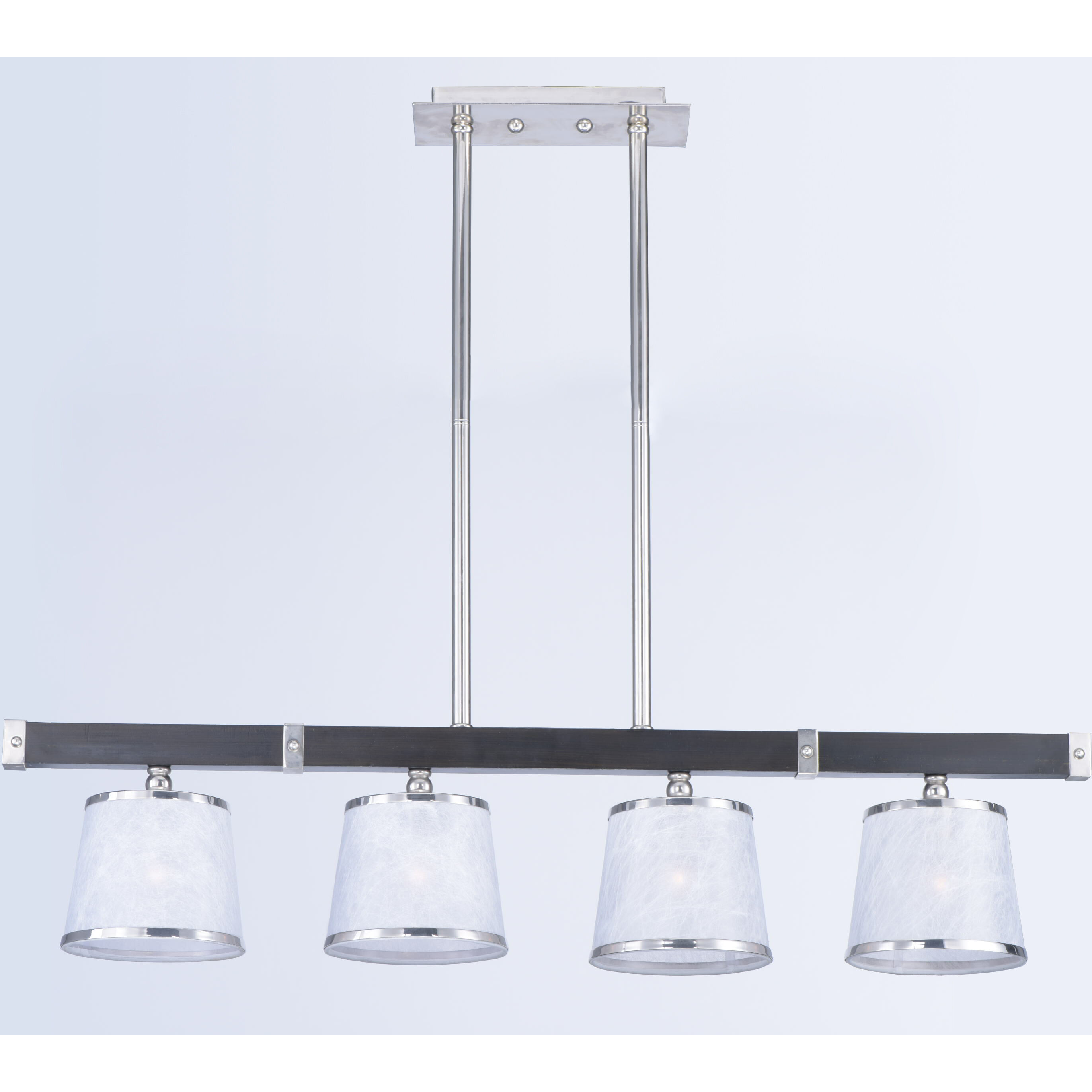 Maritime 4 Light 7.25 inch Wenge/Polished Nickel Single-Tier Chandelier Ceiling Light