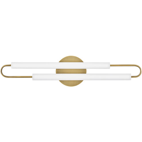 Eos LED 25 inch Lacquered Brass Bath Light Wall Light