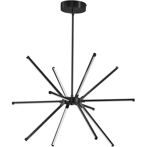 Array LED 21.5 inch Matte Black Chandelier Ceiling Light