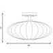 Traditional 1 Light 18 inch Natural Brass Semi-Flush Ceiling Light