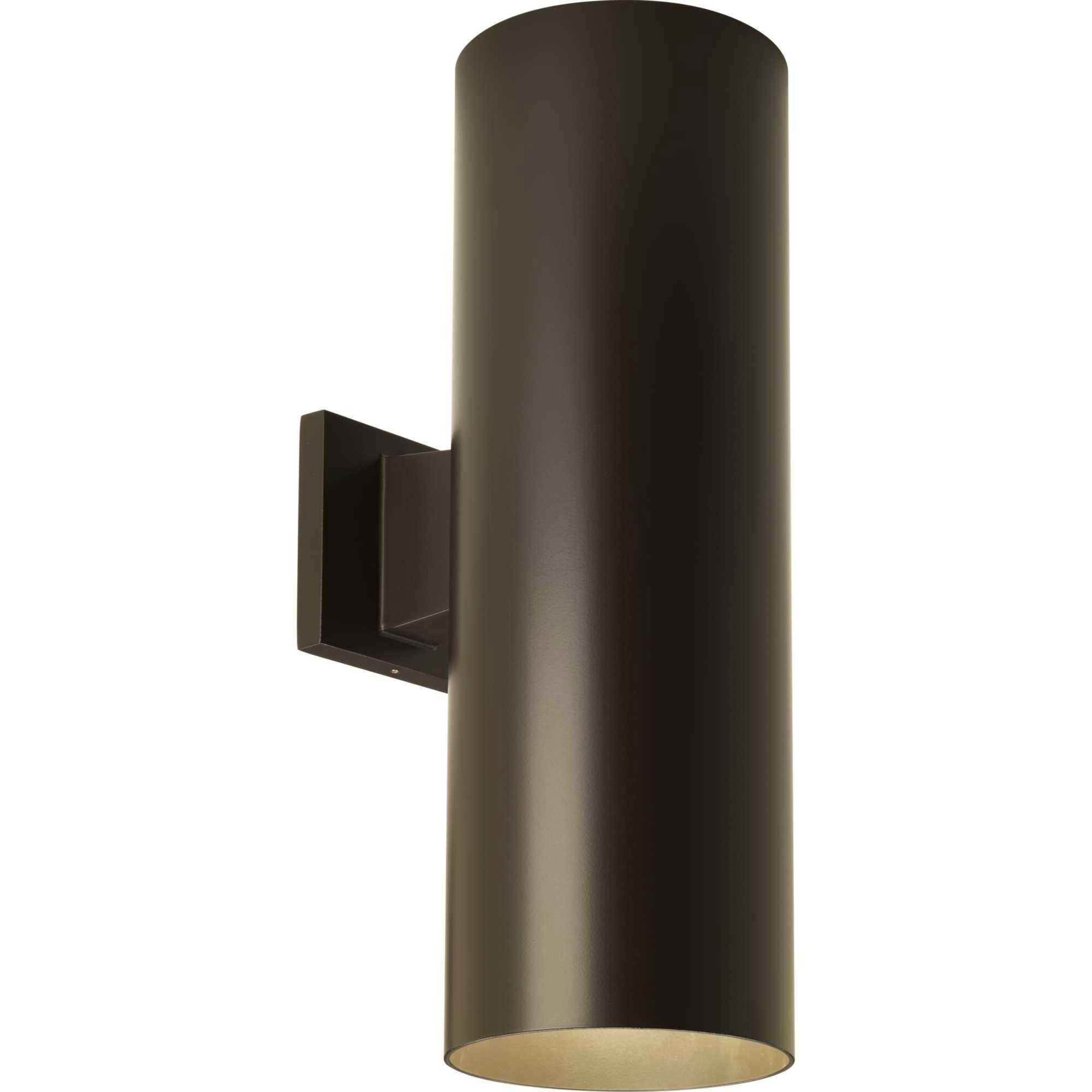 Cylinder Outdoor Wall Cylinder in Antique Bronze, Standard Lamping