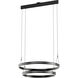 Athena 2 Light 32 inch Satin Brushed Black Pendant Ceiling Light