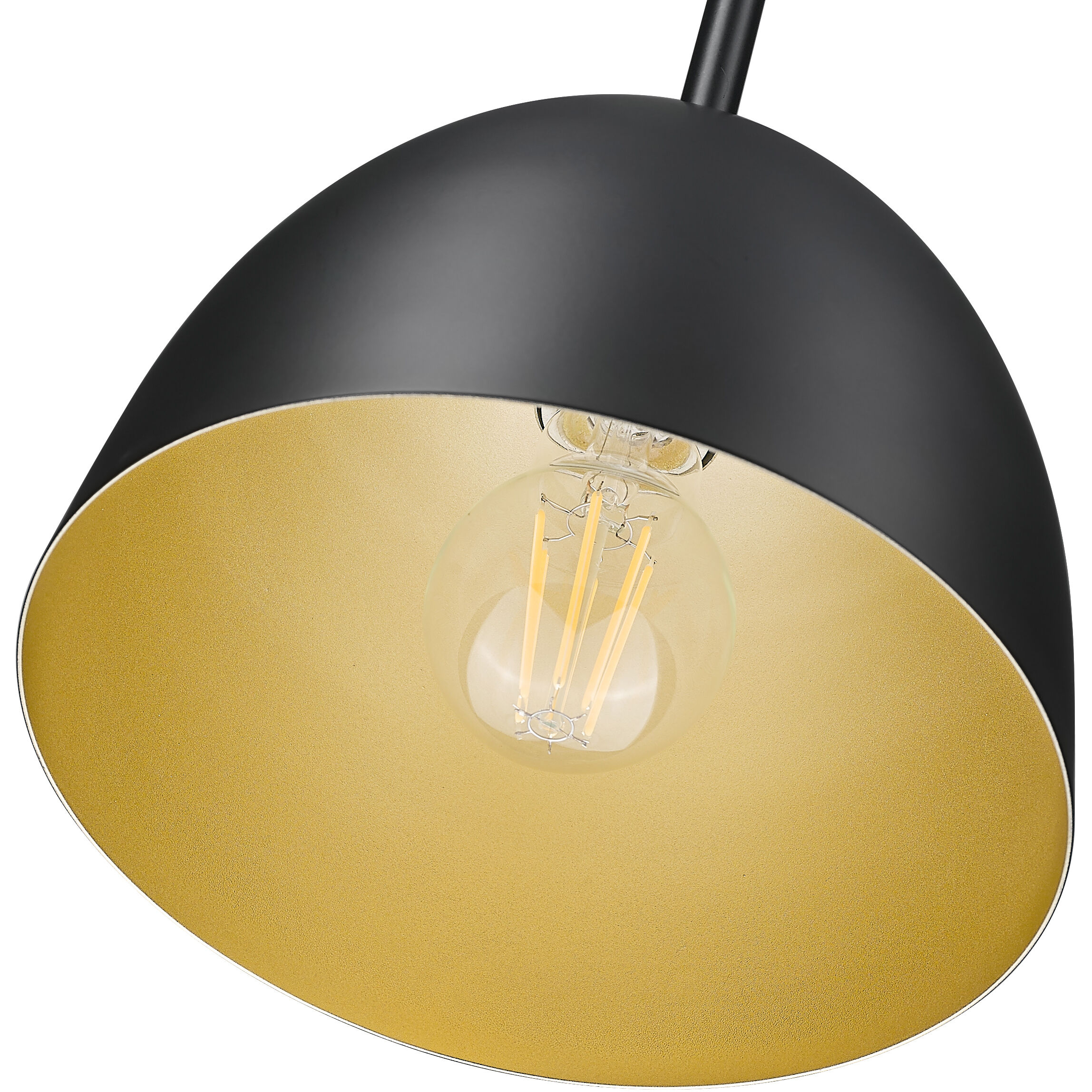 Vega 1 Light 8 inch Matte Black Pendant Ceiling Light