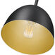 Vega 1 Light 8 inch Matte Black Pendant Ceiling Light