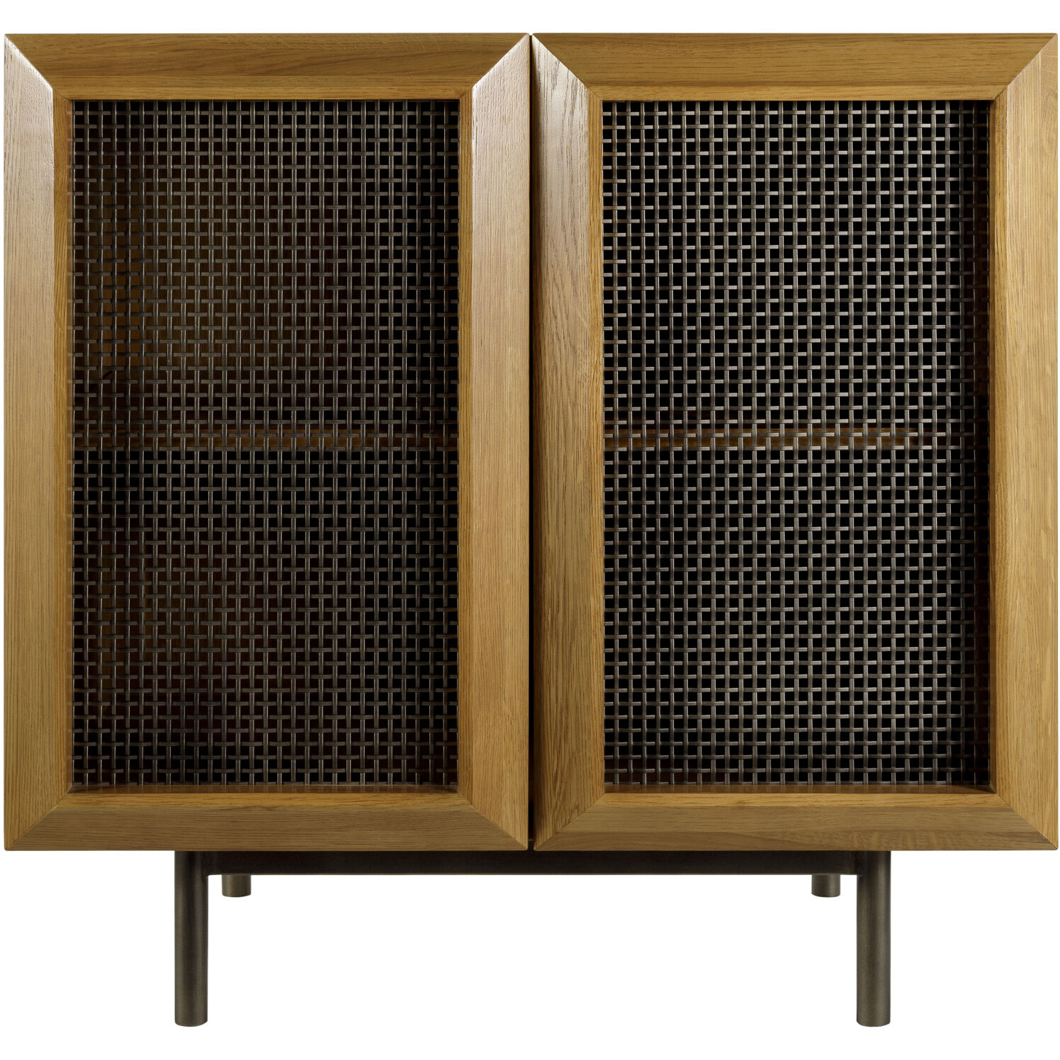 Marshall Top: Brown; Base: Metallic - Pewter Cabinet