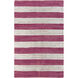 Tuttifrutti 72 X 48 inch Fuchsia, Khaki, Metallic - Silver Rug