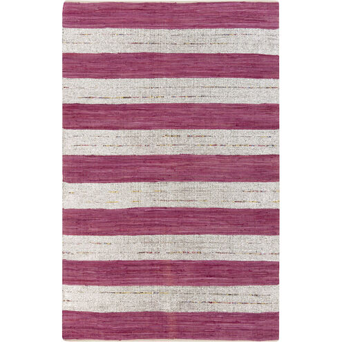 Tuttifrutti 72 X 48 inch Fuchsia, Khaki, Metallic - Silver Rug