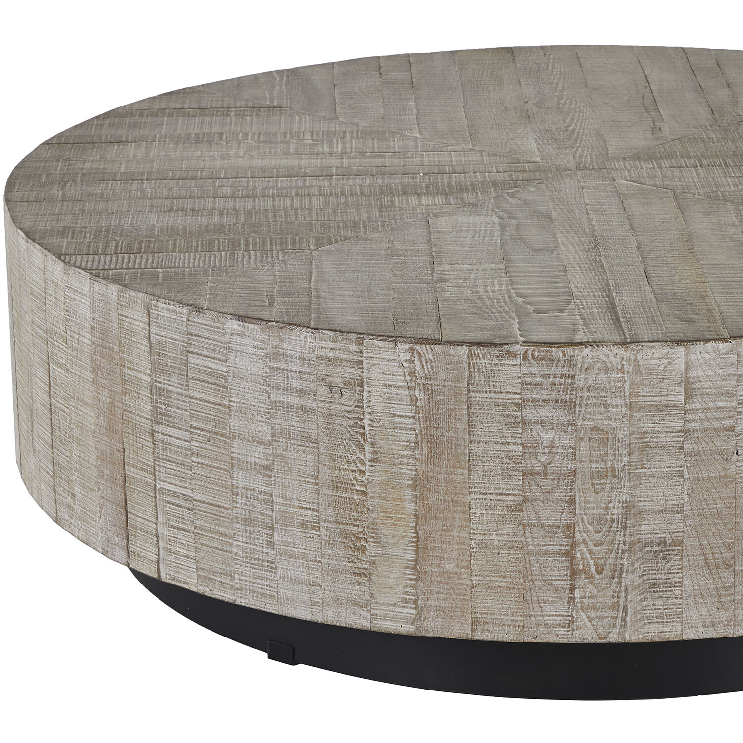 Colton 48 X 48 inch Charcoal Oak / Rusty Black Coffee Table