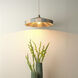 Parasol 1 Light 19.75 inch Antique Brass Pendant Ceiling Light, Lifestyle, Small