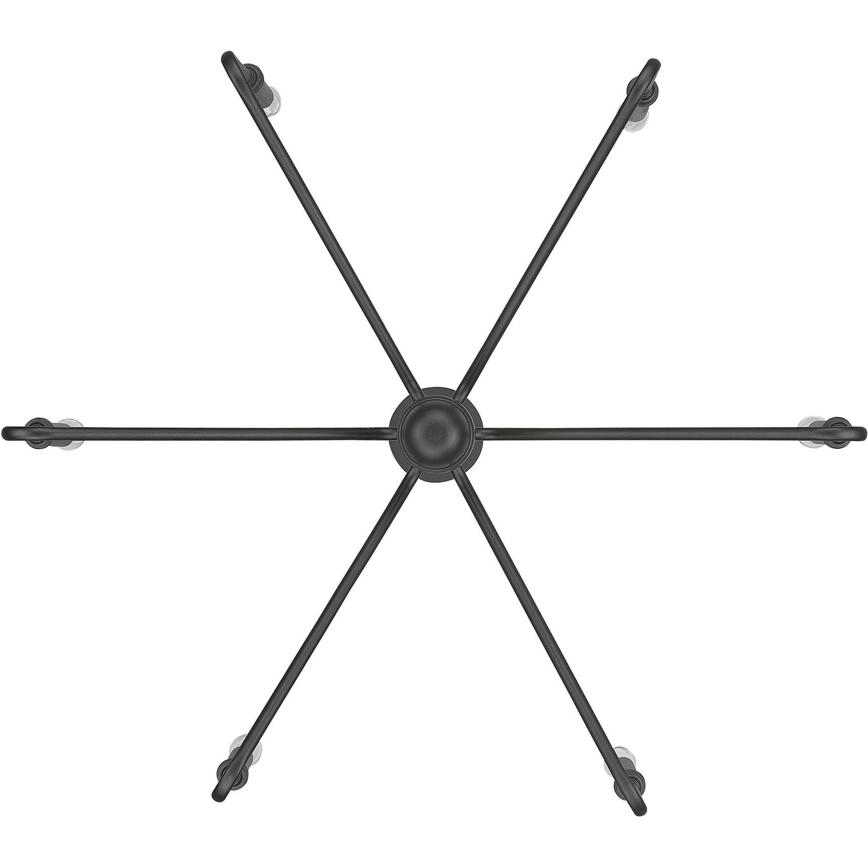 Yep Kennedy 29.75 inch 60.00 watt Natural Black Chandelier Ceiling Light in No Shade