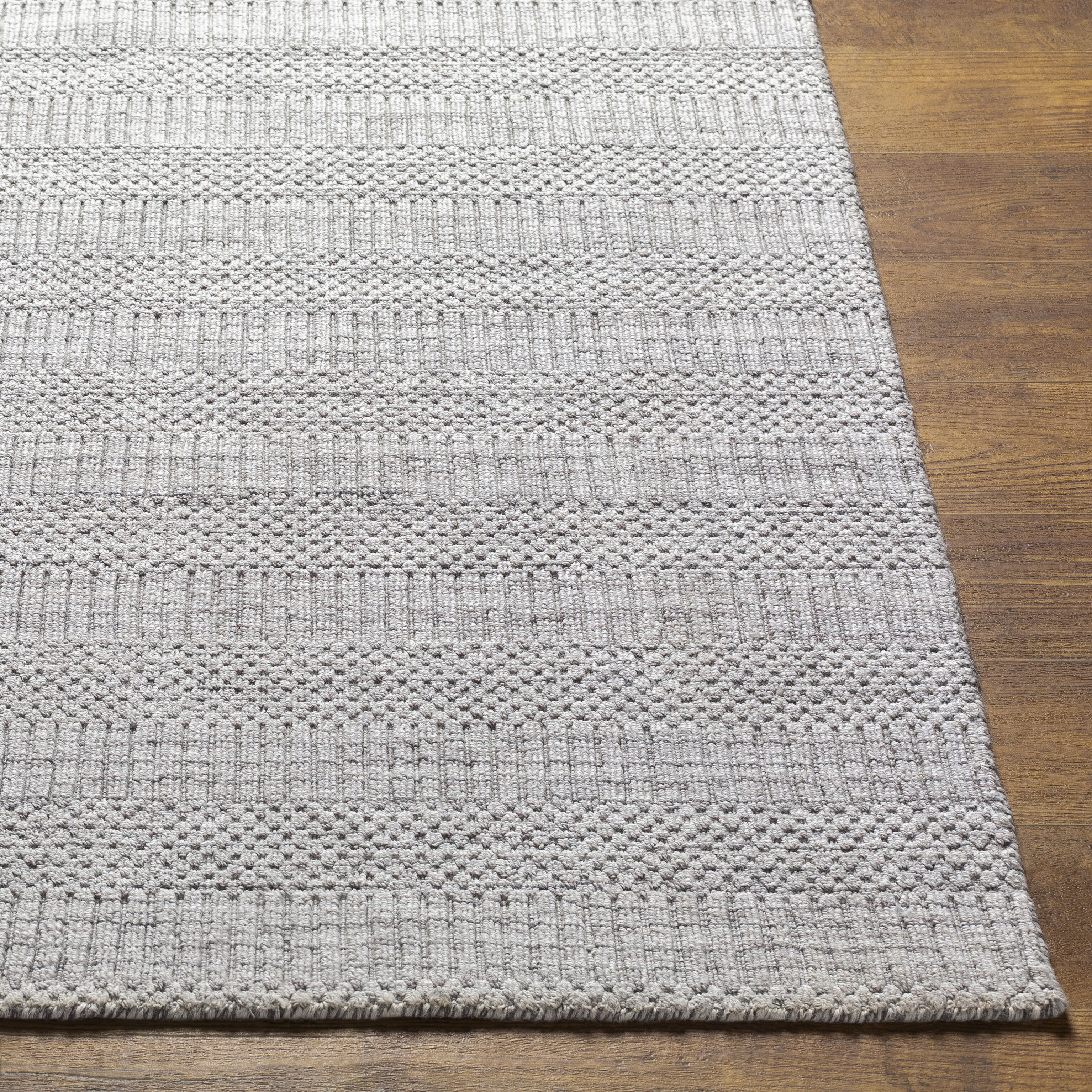 Hickory 180 X 144 inch Light Grey Rug, Rectangle