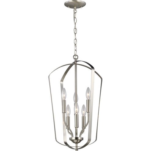 Romee LED 15 inch Brushed Nickel Foyer Pendant Ceiling Light, Medium