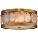 Upsala 2 Light 15 inch Antique Brass Flush Mount Ceiling Light, Small