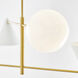 AERIN Cosmo 4 Light 36 inch Midnight Black and Burnished Brass Chandelier Ceiling Light in Midnight Black / Burnished Brass