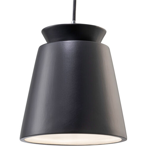 Radiance Collection LED 8 inch Matte Black Pendant Ceiling Light