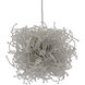 Birds Nest 1 Light 6 inch Silver Multi-Drop Pendant Ceiling Light