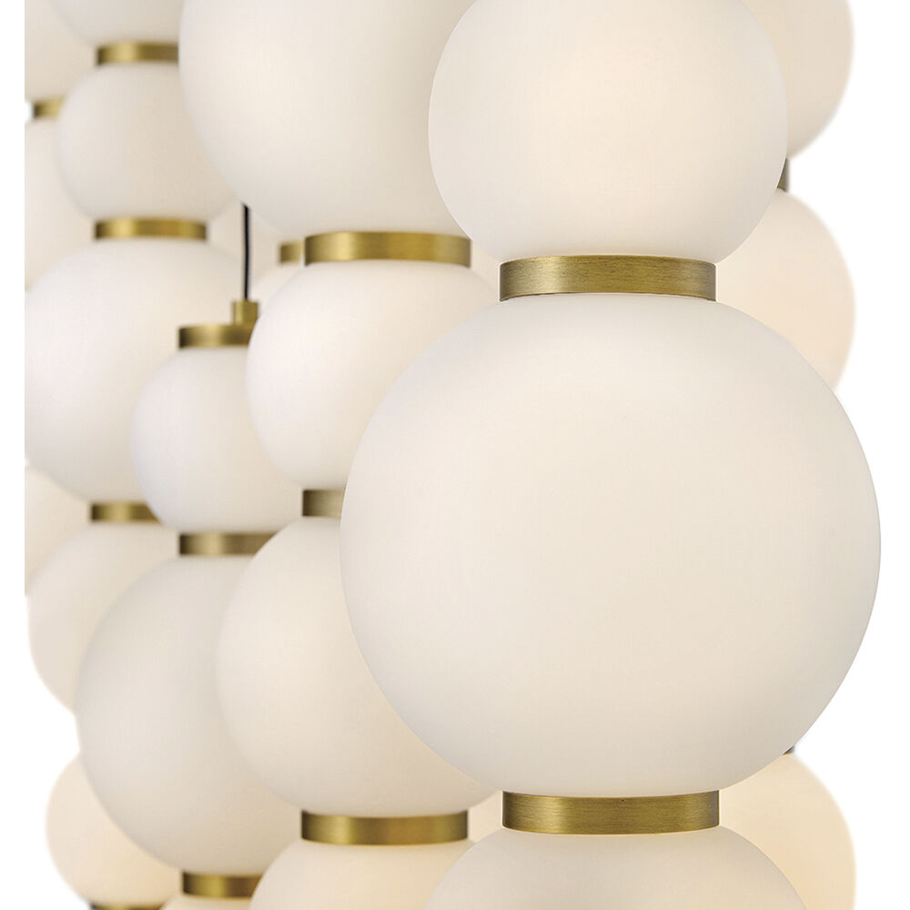 Lisa McDennon Trigo LED 52 inch Lacquered Brass Linear Pendant Ceiling Light