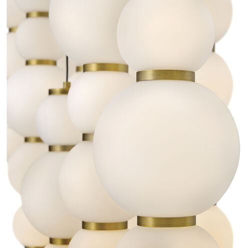 Lisa McDennon Trigo LED 52 inch Lacquered Brass Linear Pendant Ceiling Light